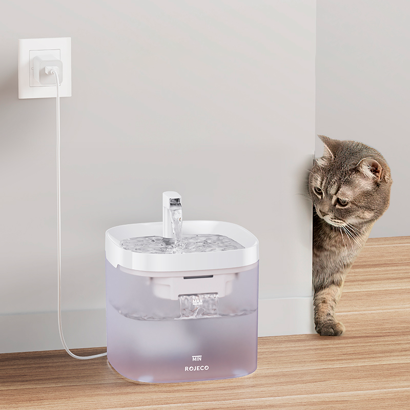 Fuente de Agua Inteligente ROJECO para Gatos y Perros con Filtro Recirculante