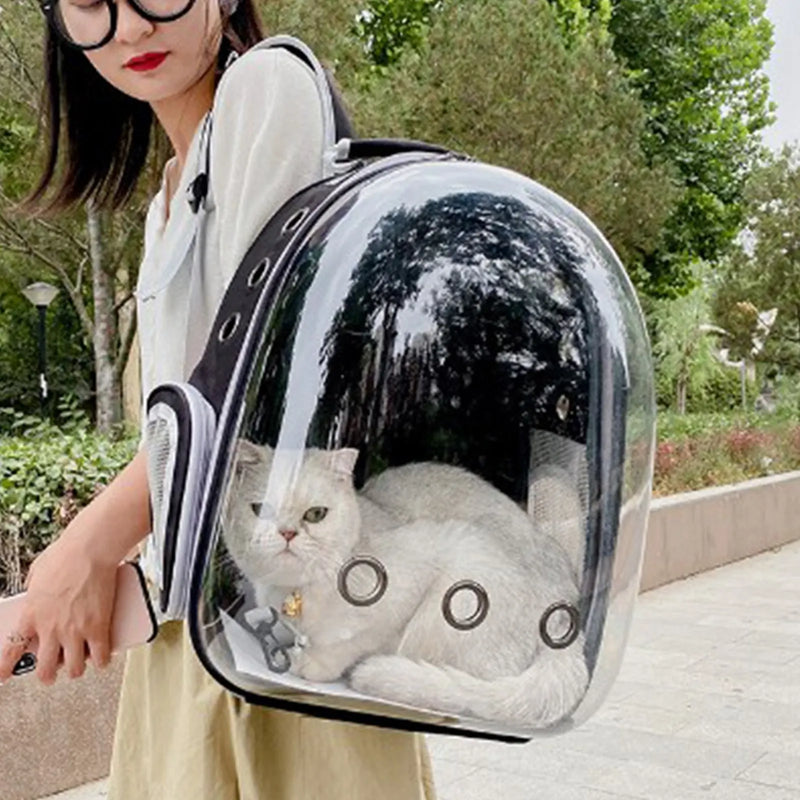 Mochila Transpirable para Mascotas con Ventana Transparente